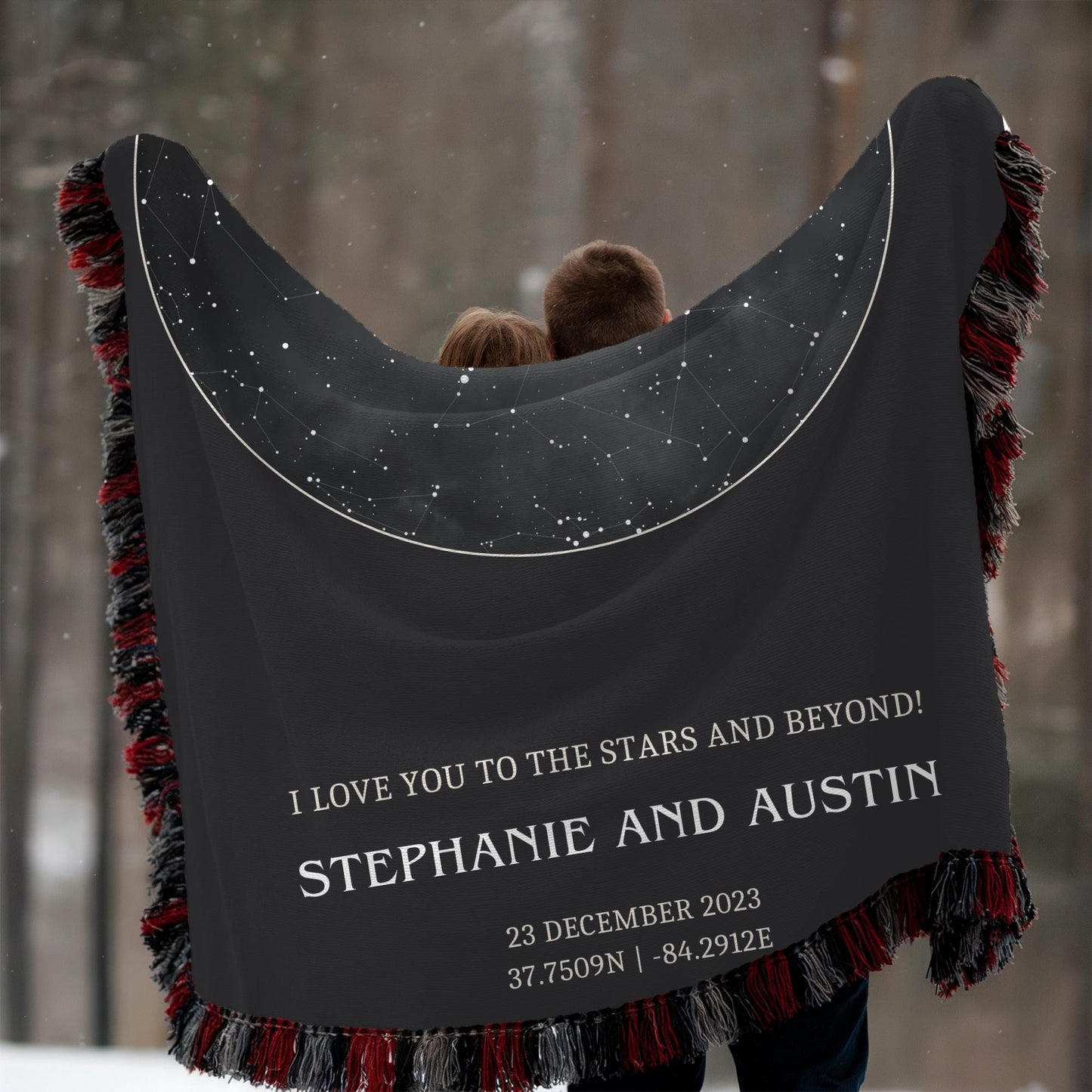 Custom Star Map Blanket