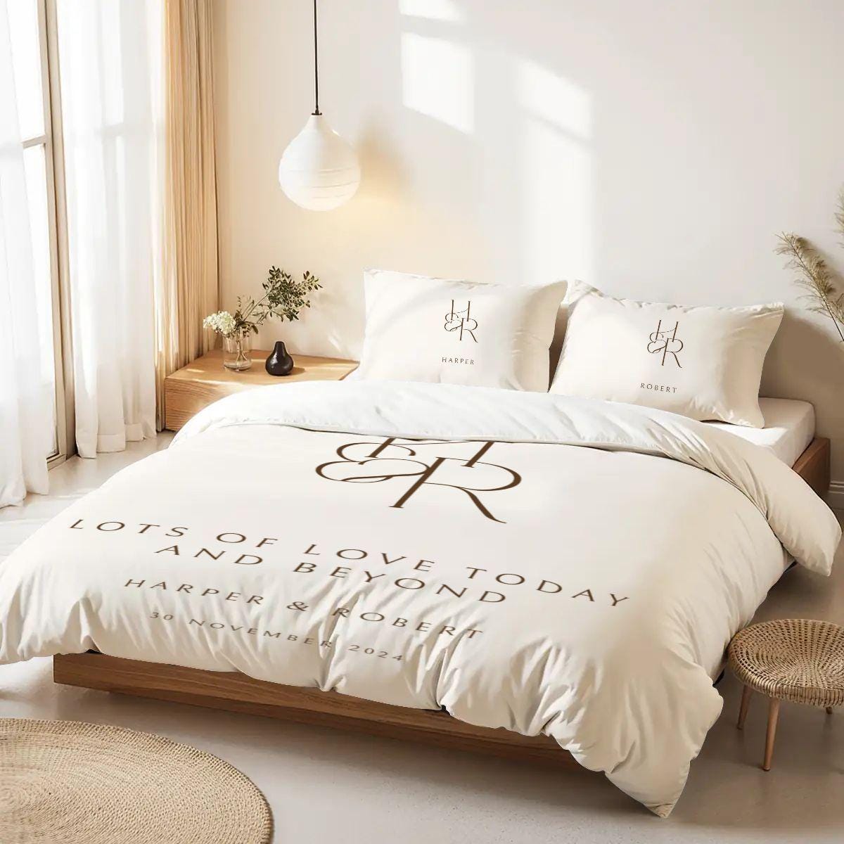 Personalized Duvet Cover Set with Custom Name
