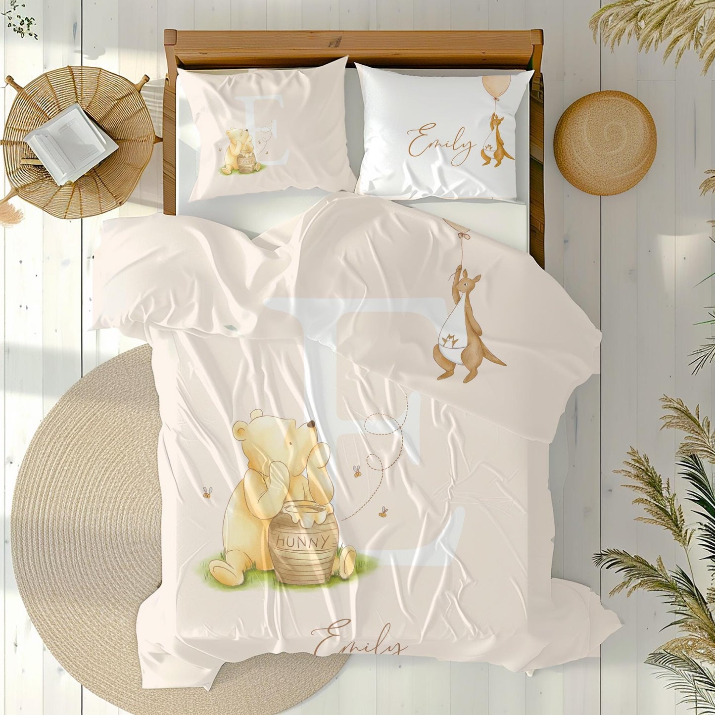 Personalized Winnie the Pooh Bedding Set Pooh Custom Duvet Cover