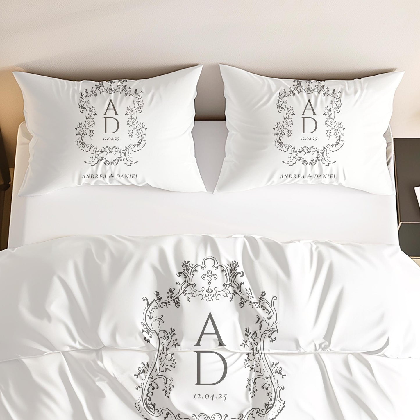 Personalized Duvet Cover Set – Custom Wedding Gift for Couples