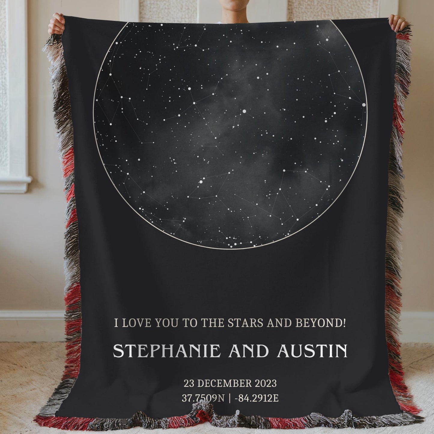 Custom Star Map Blanket
