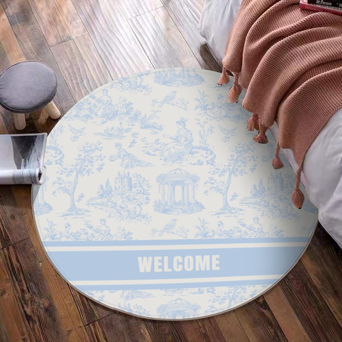 Custom Monogram Rug – Personalized Family Name Carpet, Wedding & Anniversary Gift