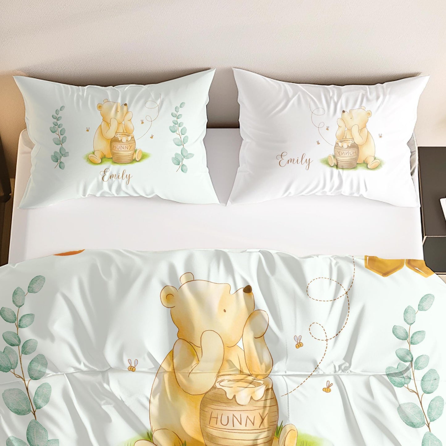 Personalized Winnie the Pooh Bedding Set