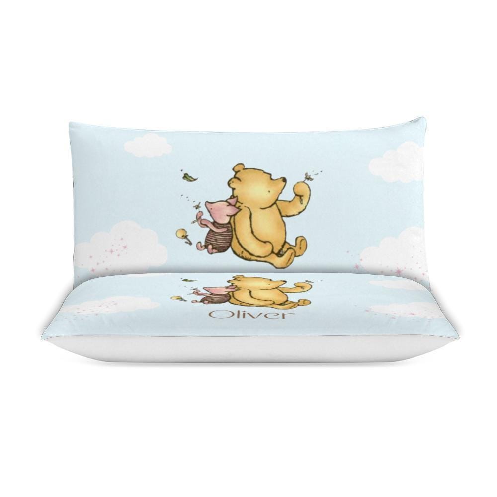 Winnie the Pooh Personalized Duvet Cover Set - Kids Bedding, Birthday Present