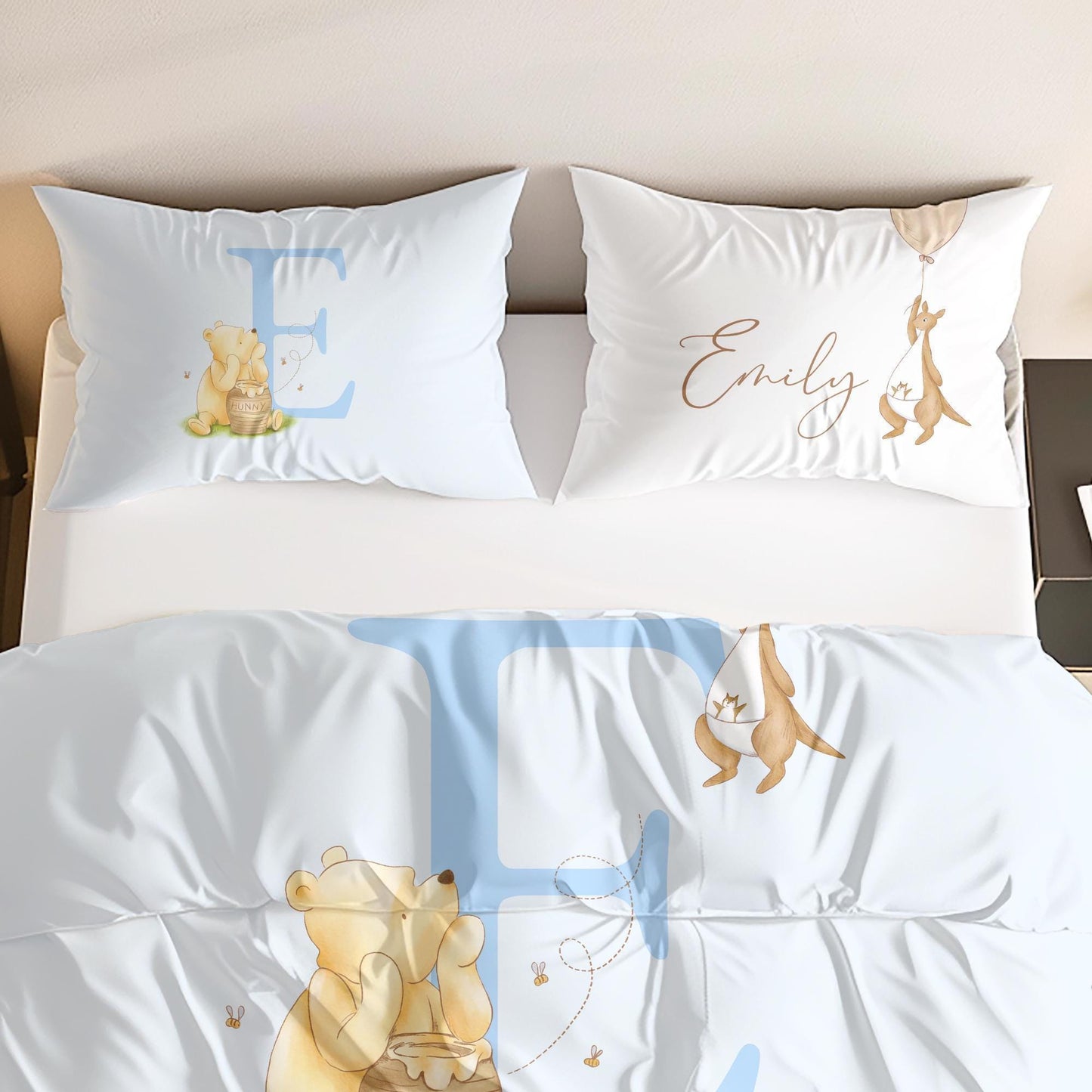Personalized Winnie the Pooh Bedding Set Pooh Custom Duvet Cover