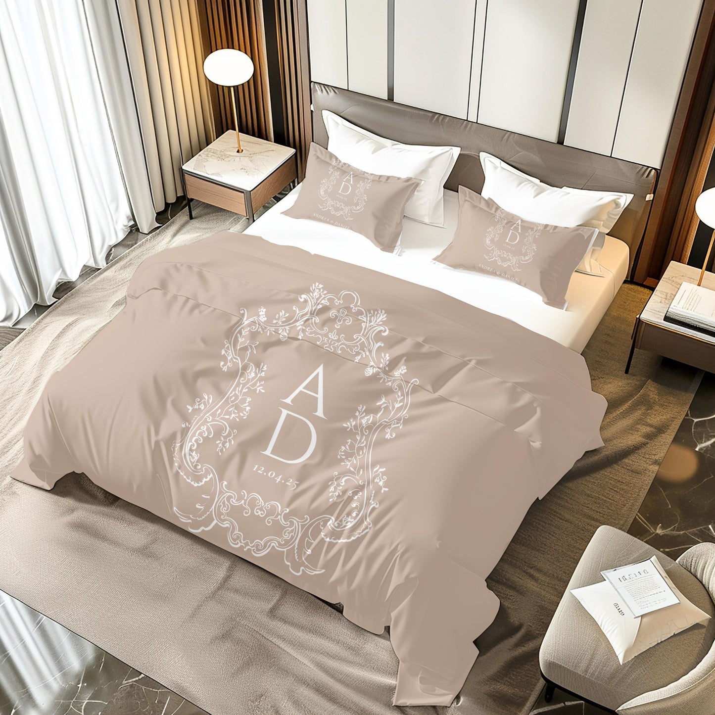 Personalized Duvet Cover Set – Custom Wedding Gift for Couples