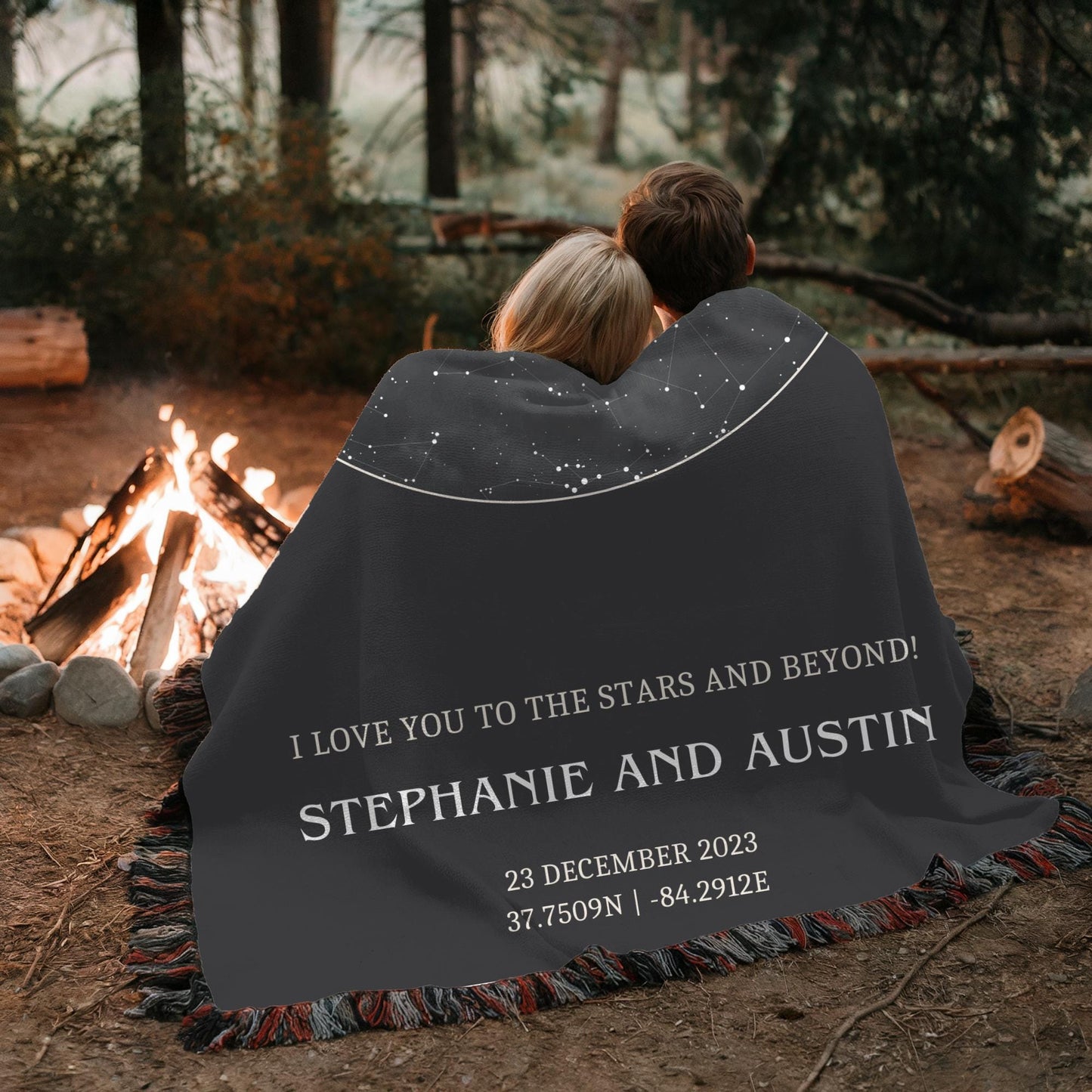 Custom Star Map Blanket