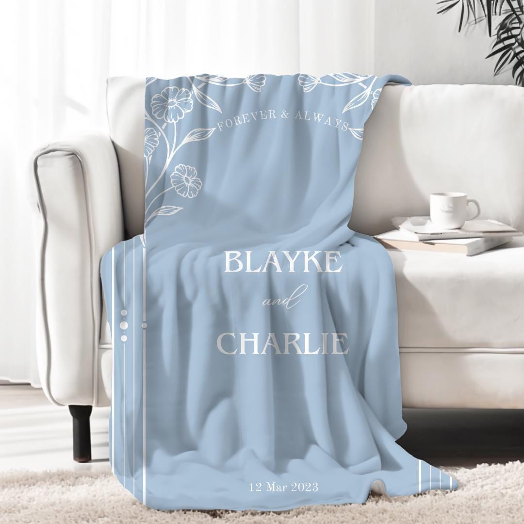 Custom Couple Throw Blanket