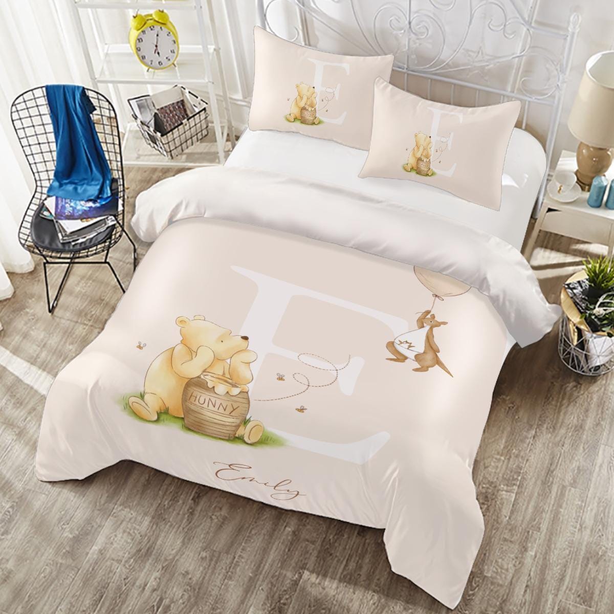 Personalized Winnie the Pooh Bedding Set Pooh Custom Duvet Cover