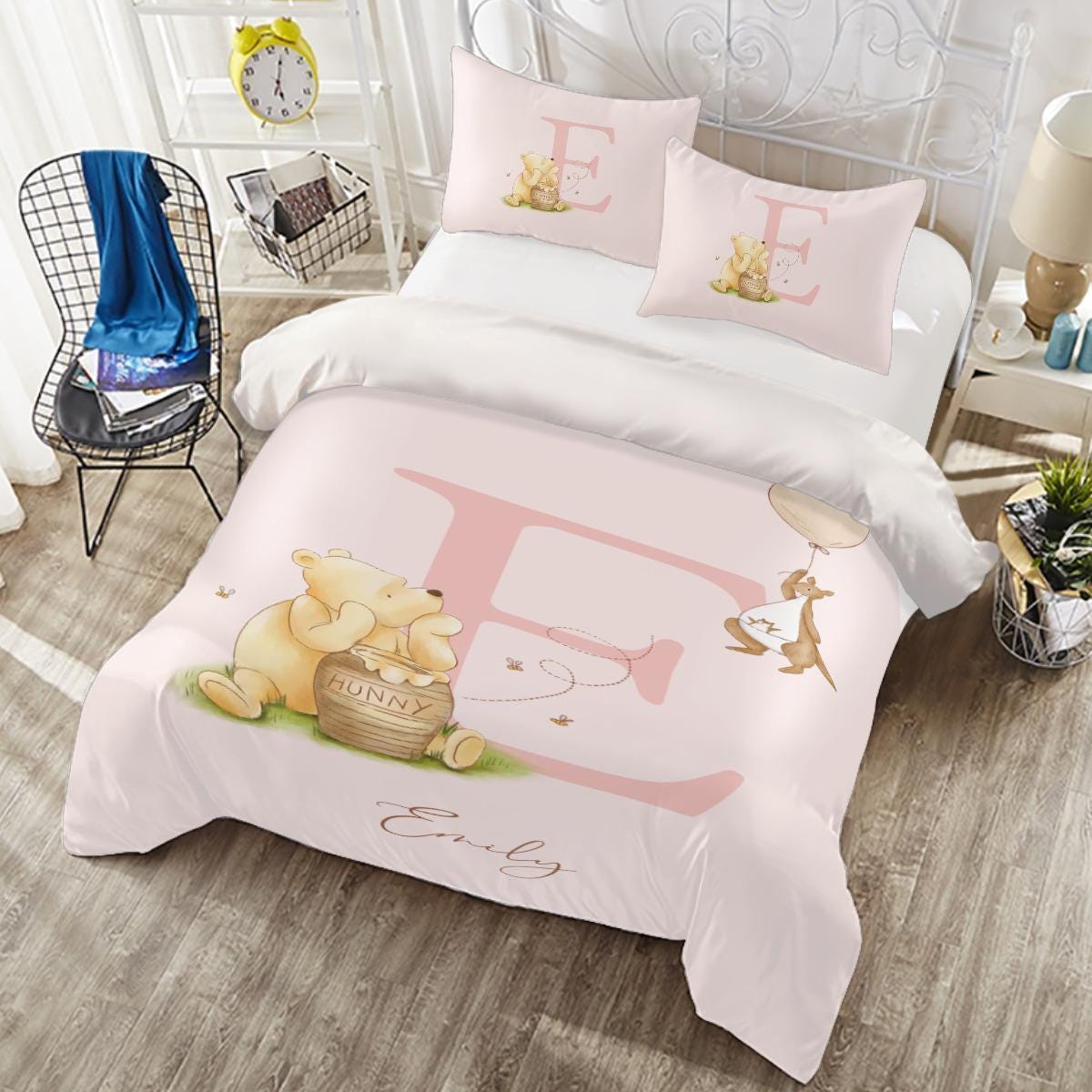 Personalized Winnie the Pooh Bedding Set Pooh Custom Duvet Cover