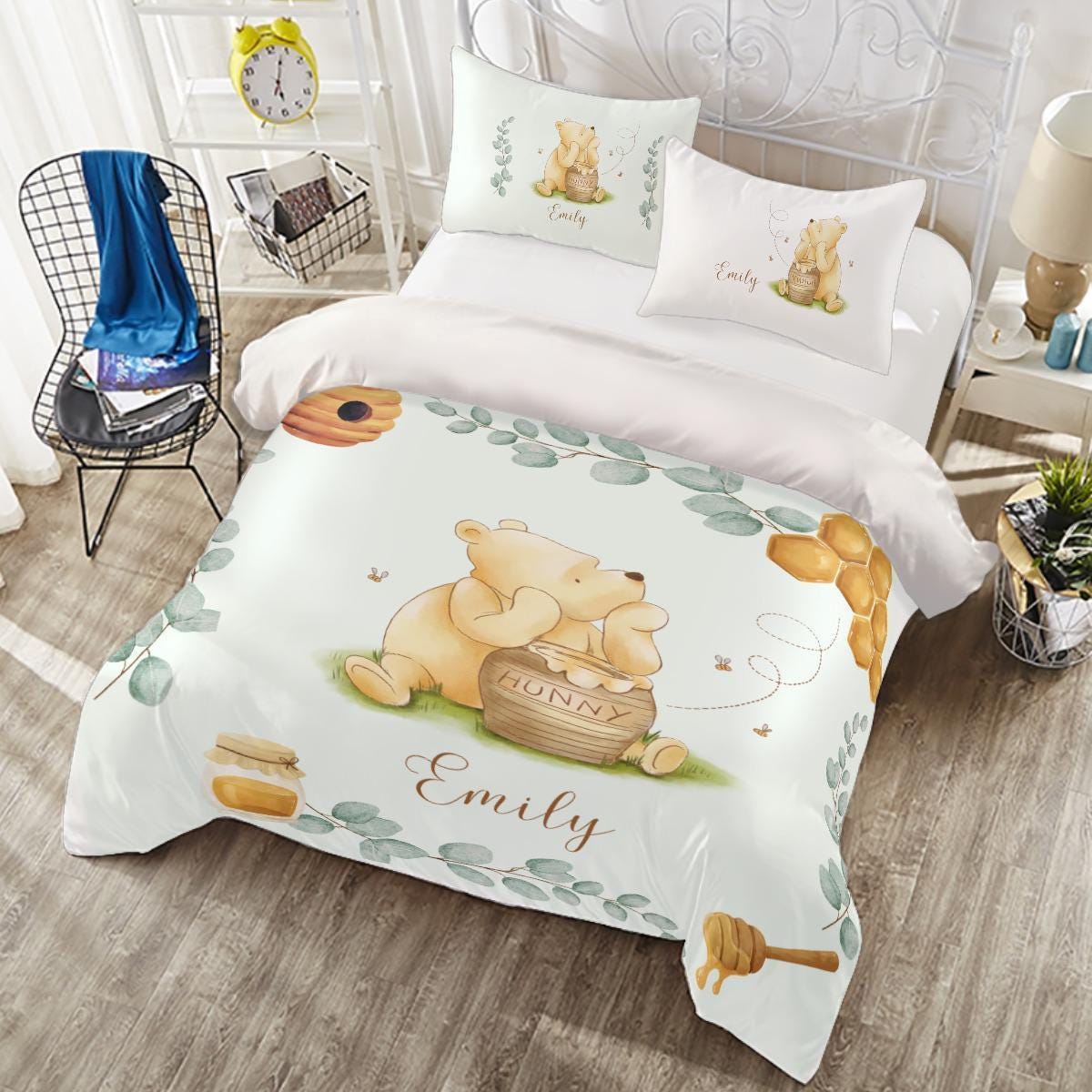 Personalized Winnie the Pooh Bedding Set