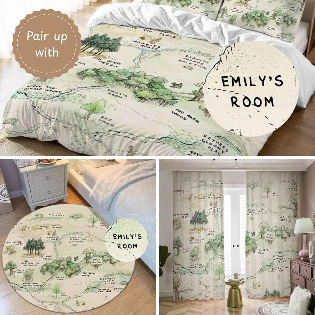 Classic Pooh Map Blanket - Cozy Adventure Throw