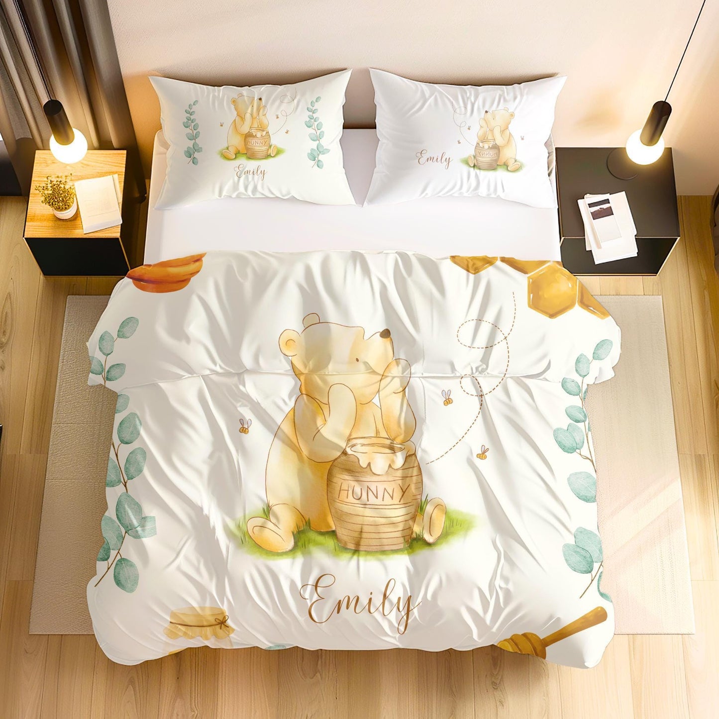 Personalized Winnie the Pooh Bedding Set
