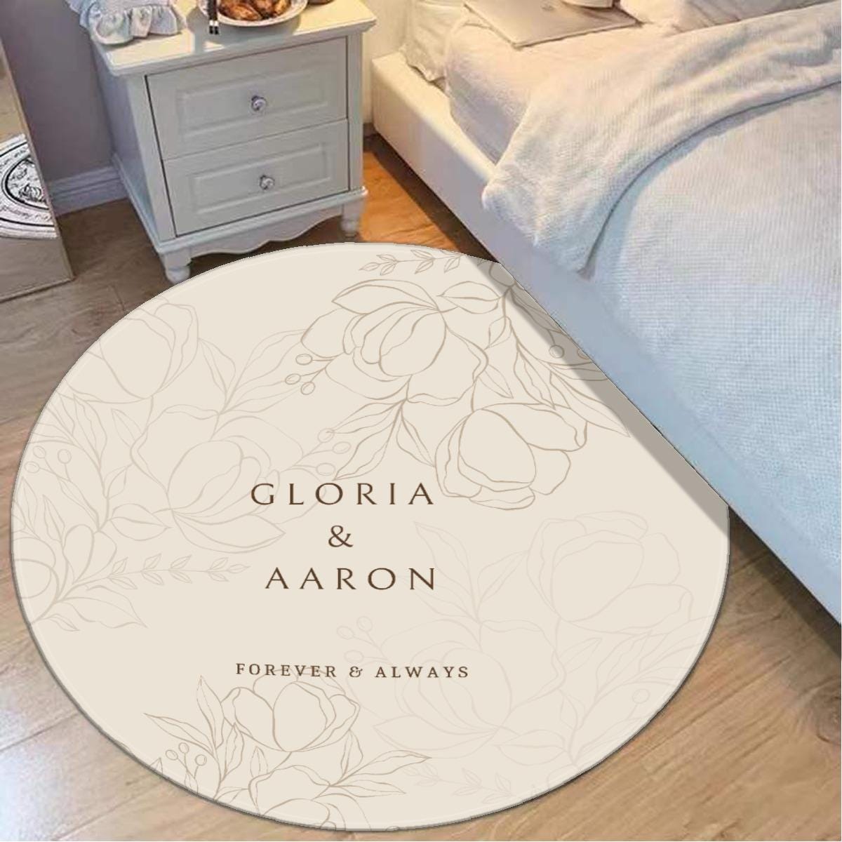 Personalized Couple Rug – Custom Name Wedding, Engagement, or Housewarming Gift Mat