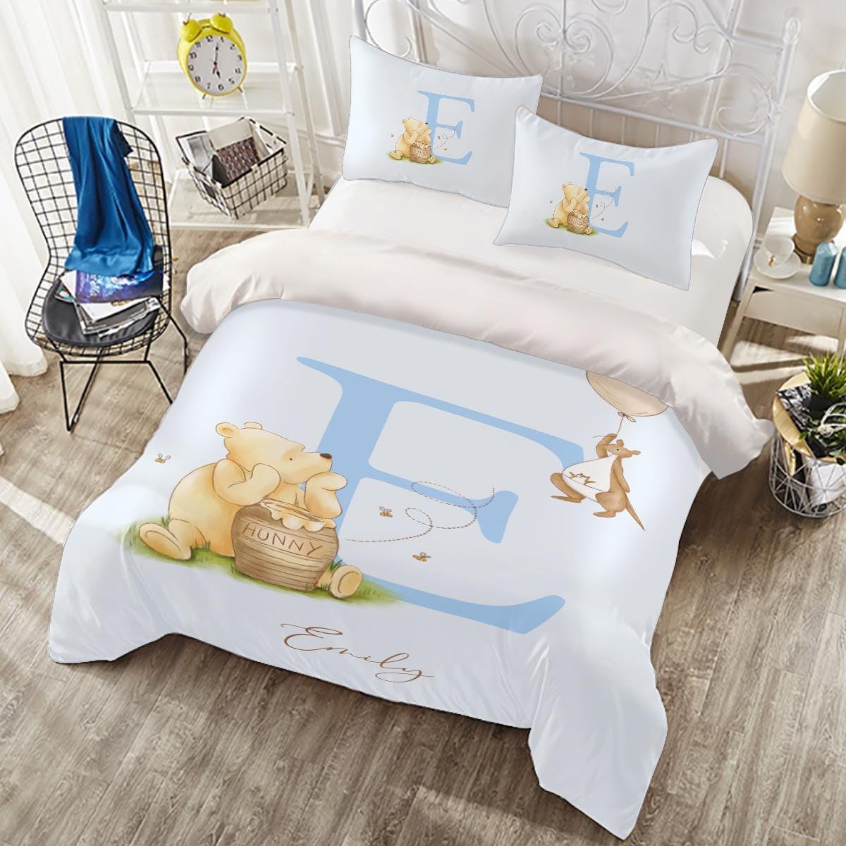 Personalized Winnie the Pooh Bedding Set Pooh Custom Duvet Cover