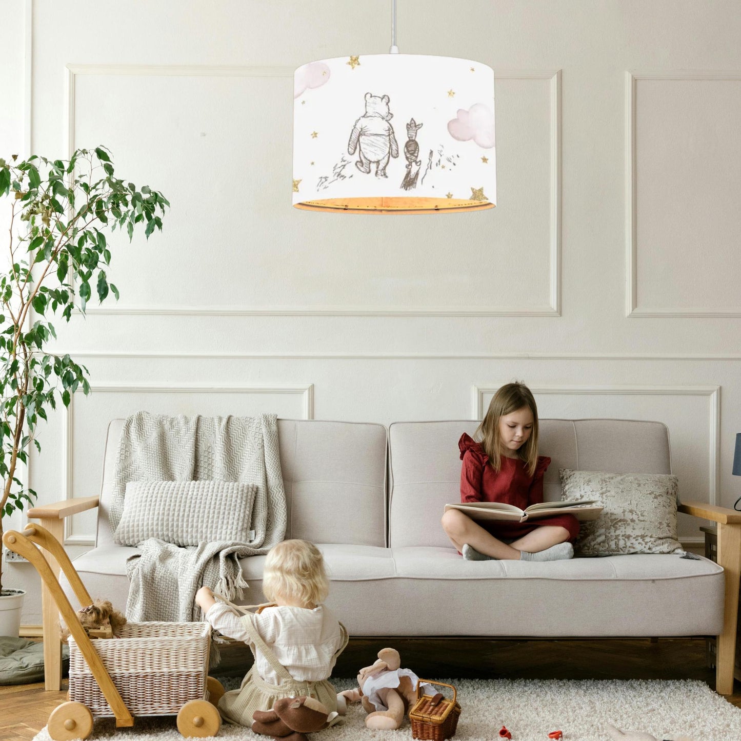 Personalized Winnie the Pooh Nursery Rug, Baby Shower Gift for Newborn Custom Name Rug