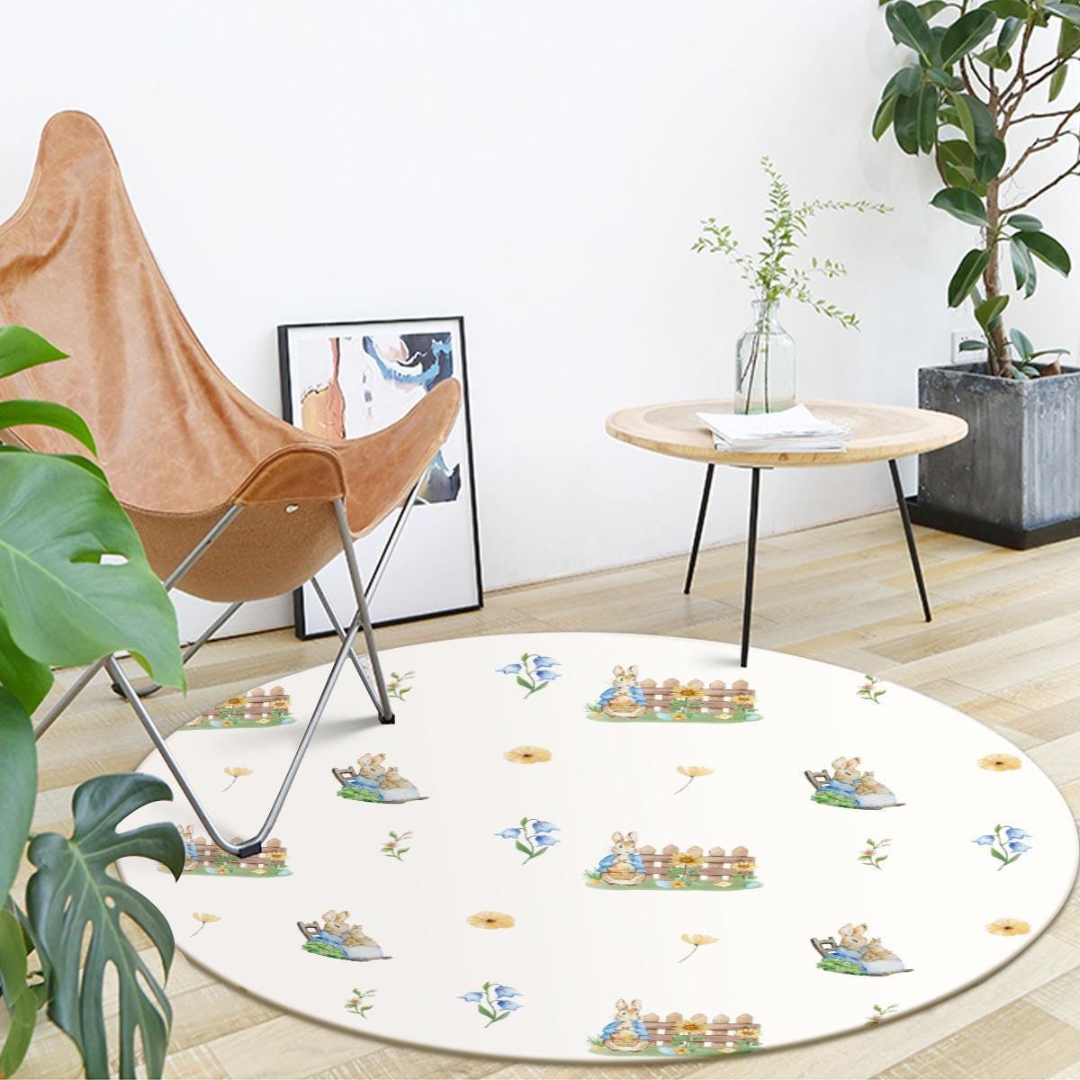 Peter Rabbit Round Rug – Nursery & Kids Playroom Decor