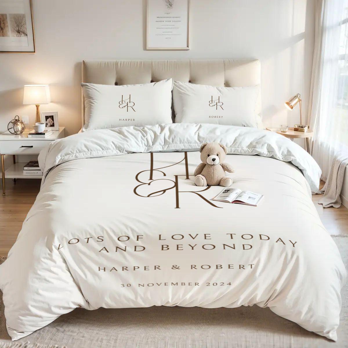 Personalized Duvet Cover Set with Custom Name