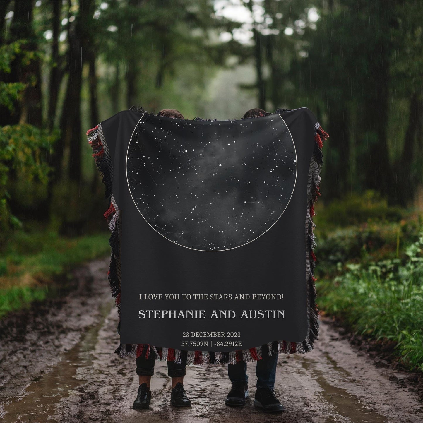 Custom Star Map Blanket