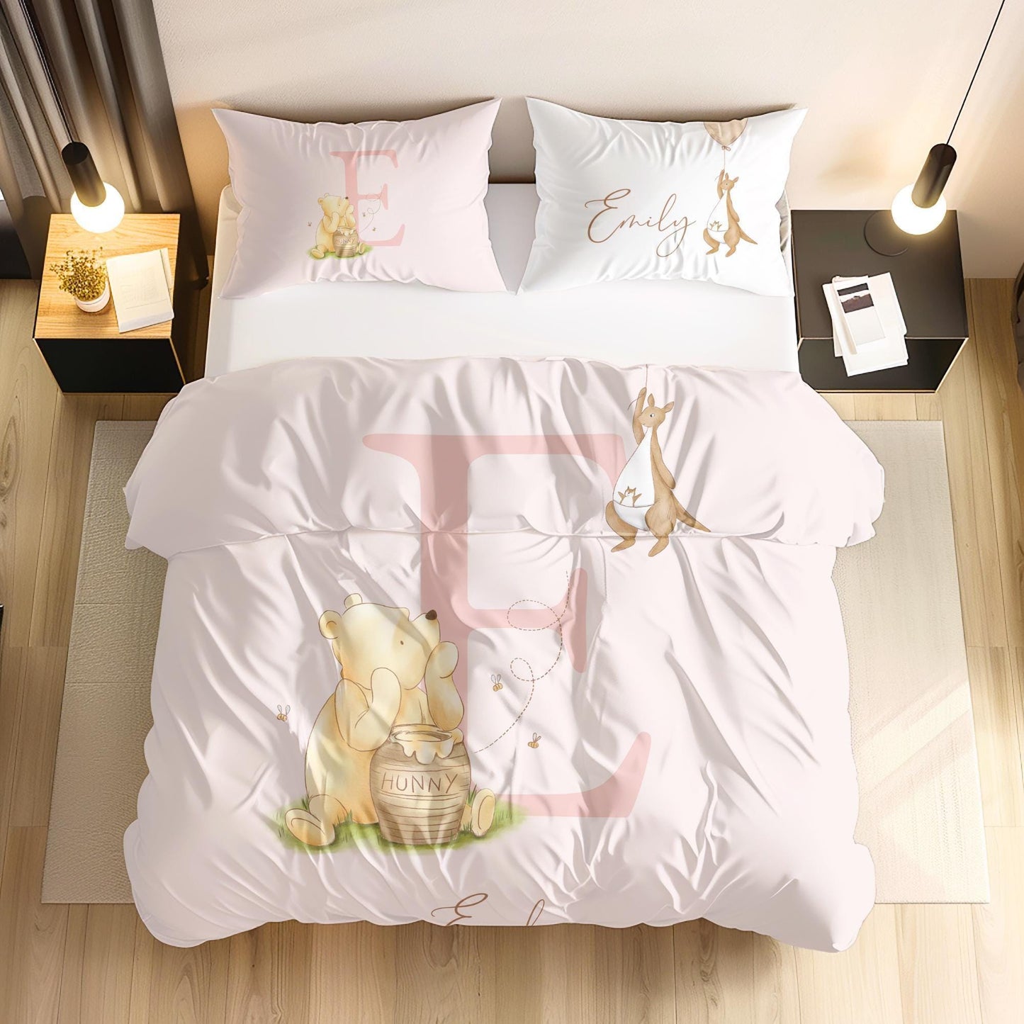 Personalized Winnie the Pooh Bedding Set Pooh Custom Duvet Cover