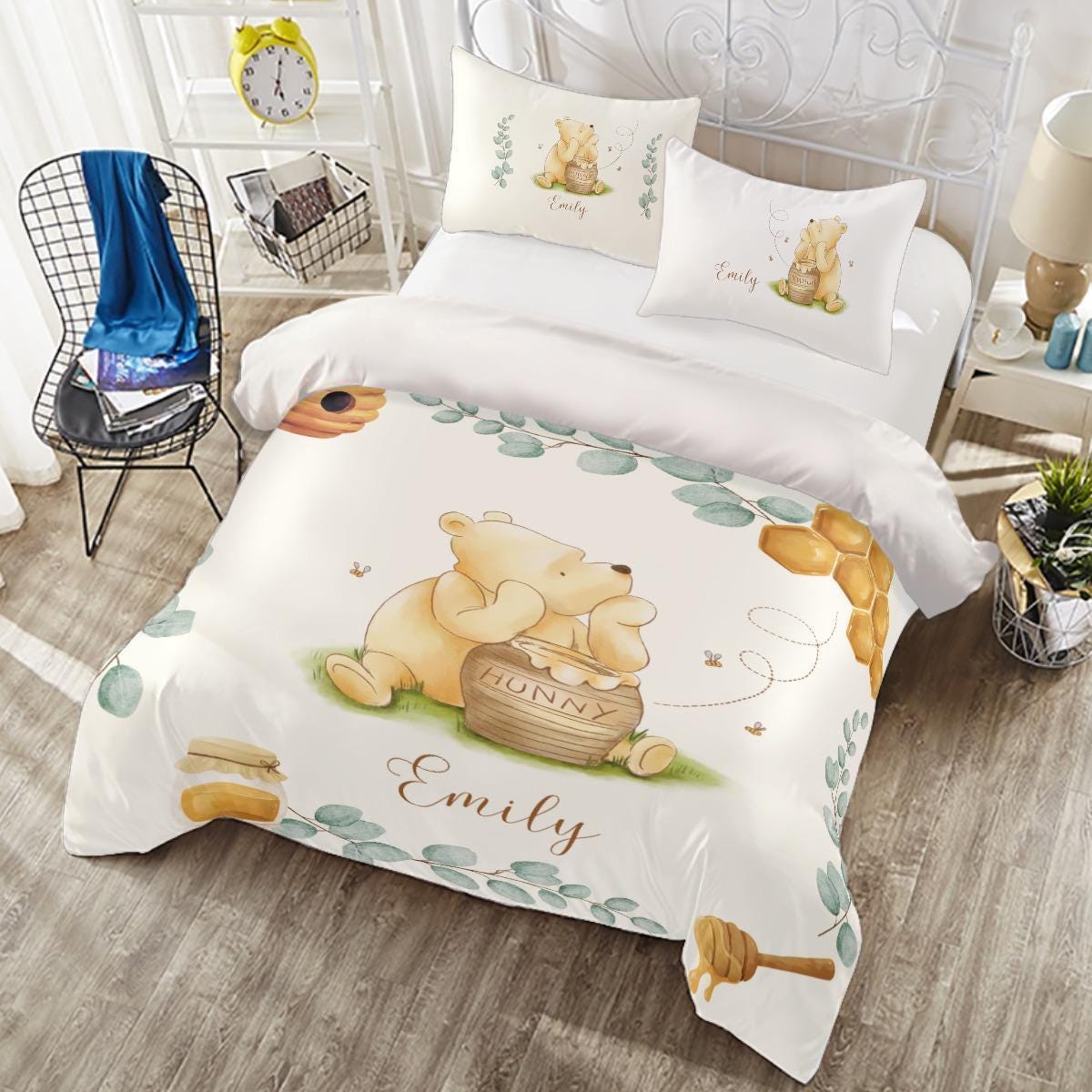 Personalized Winnie the Pooh Bedding Set