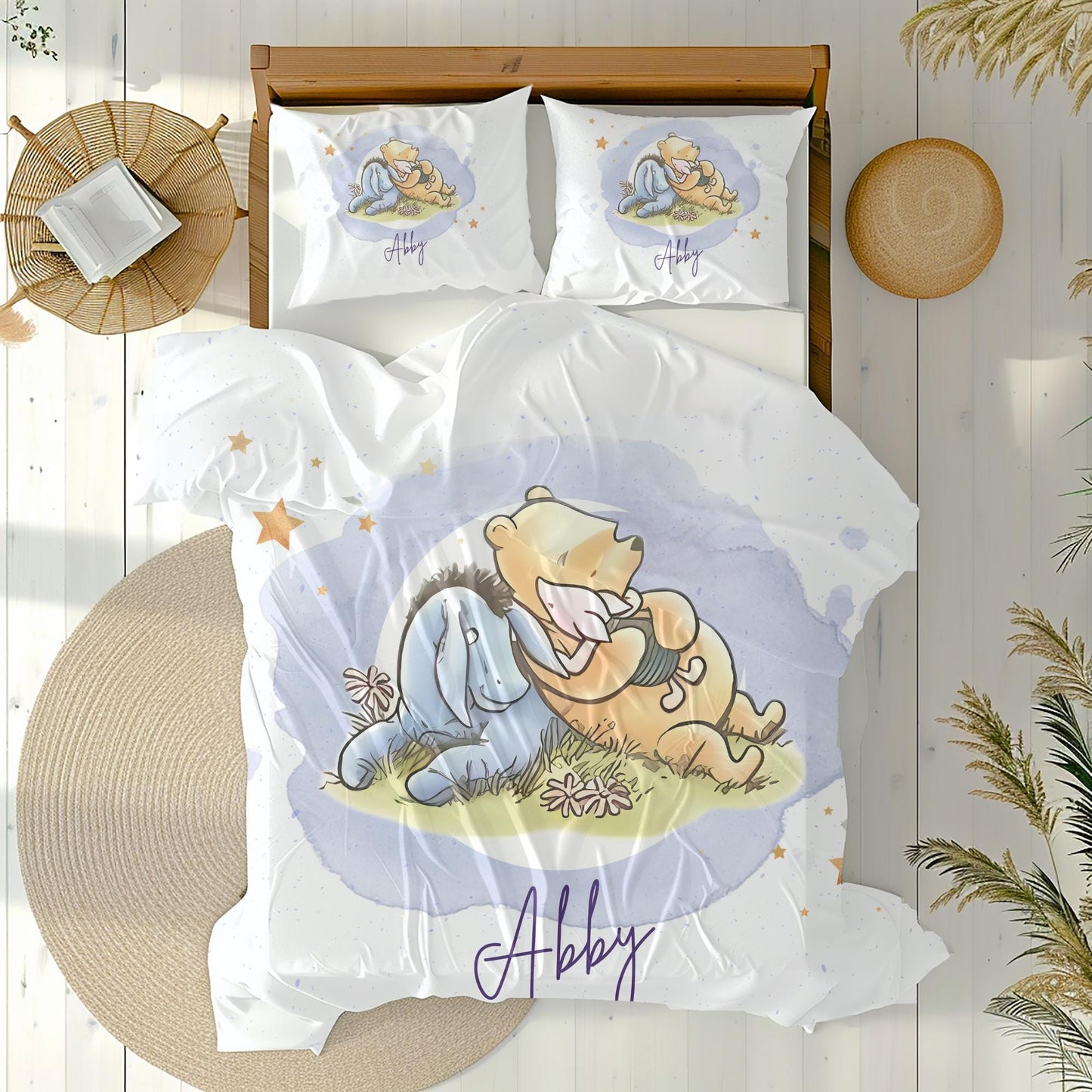 Personalized Nursery Decor Area Rug Winnie the Pooh Rug with Name