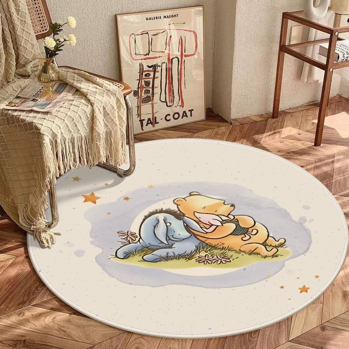 Personalized Nursery Decor Area Rug Winnie the Pooh Rug with Name
