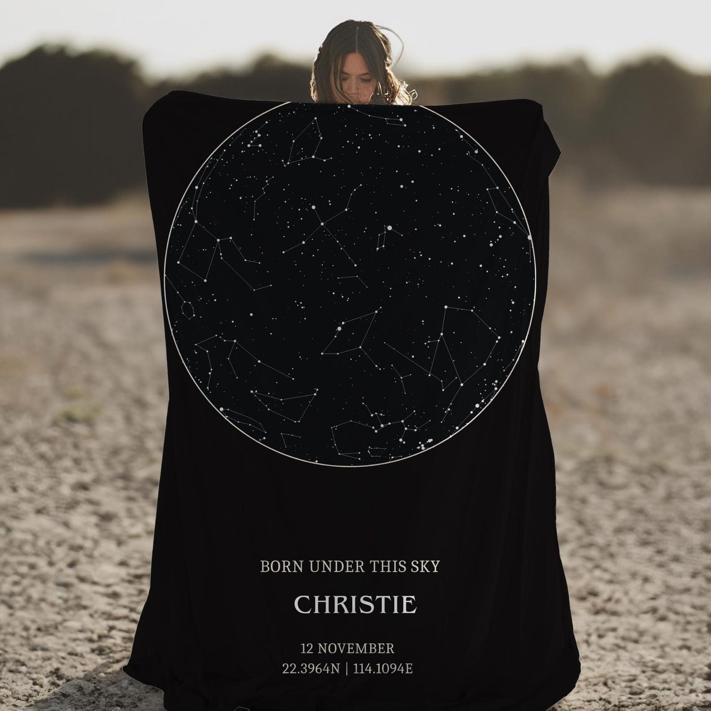 Personalized Constellation Map Blanket