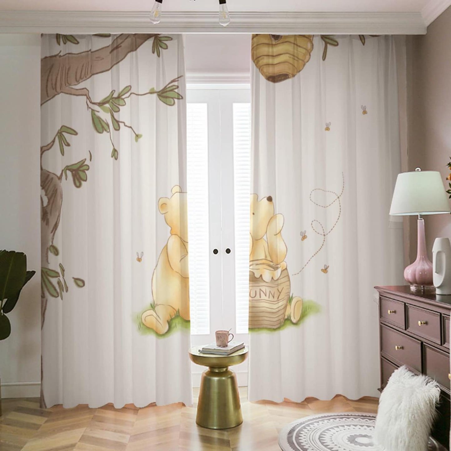 Winnie the Pooh Blackout Curtains – Cozy Kids Room Drapes
