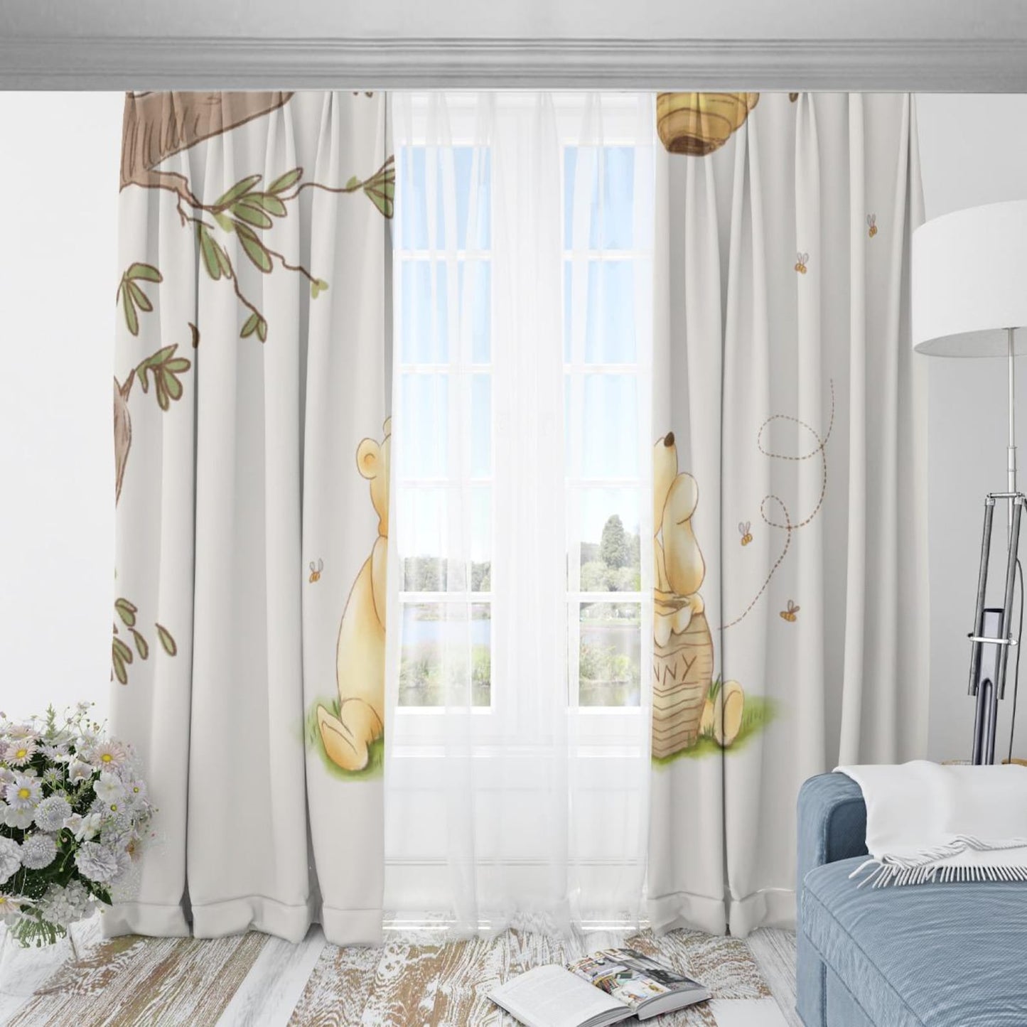 Winnie the Pooh Blackout Curtains – Cozy Kids Room Drapes