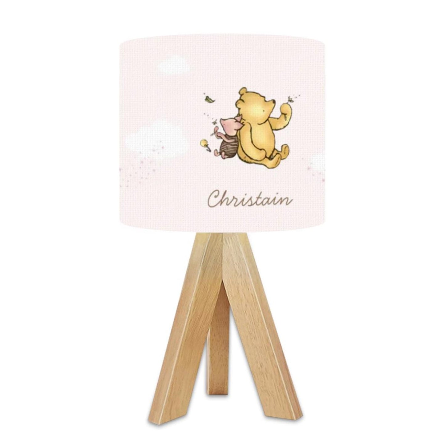 Winnie the Pooh & Piglet Custom Name Table Lamp