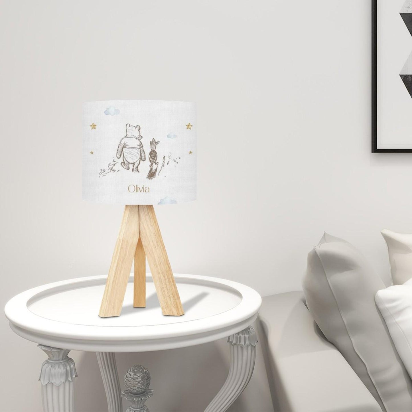 Winnie the Pooh & Piglet Personalized Name Table Lamp