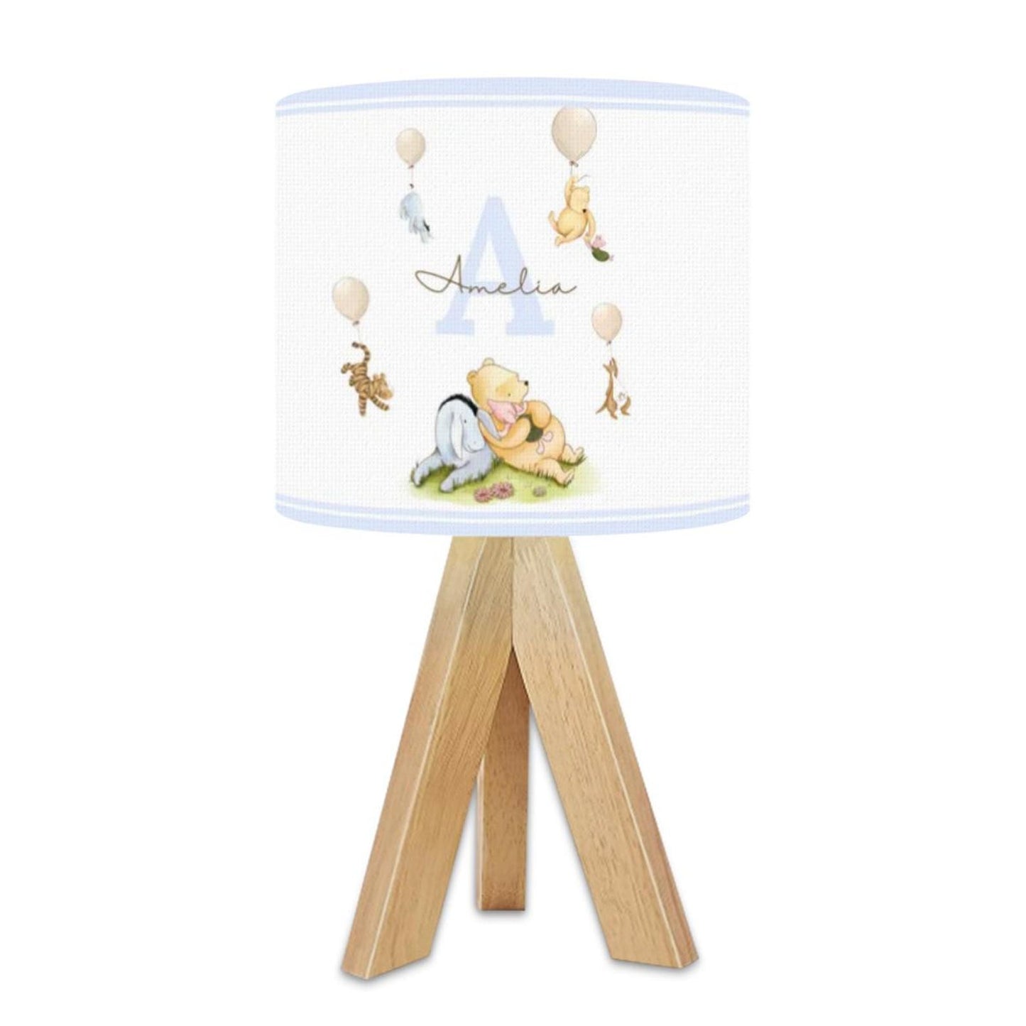 Winnie the pooh Personalized Name Table Lamp – Custom Nursery Gift Light