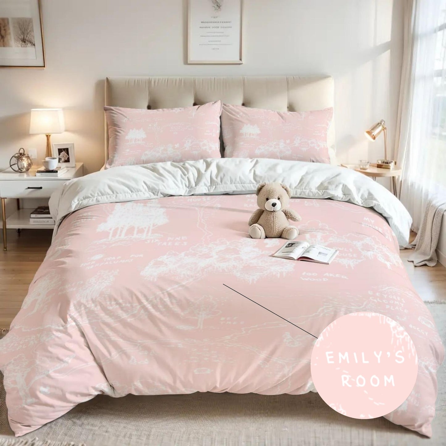 Winnie the Pooh Map Personalized Duvet Cover Set