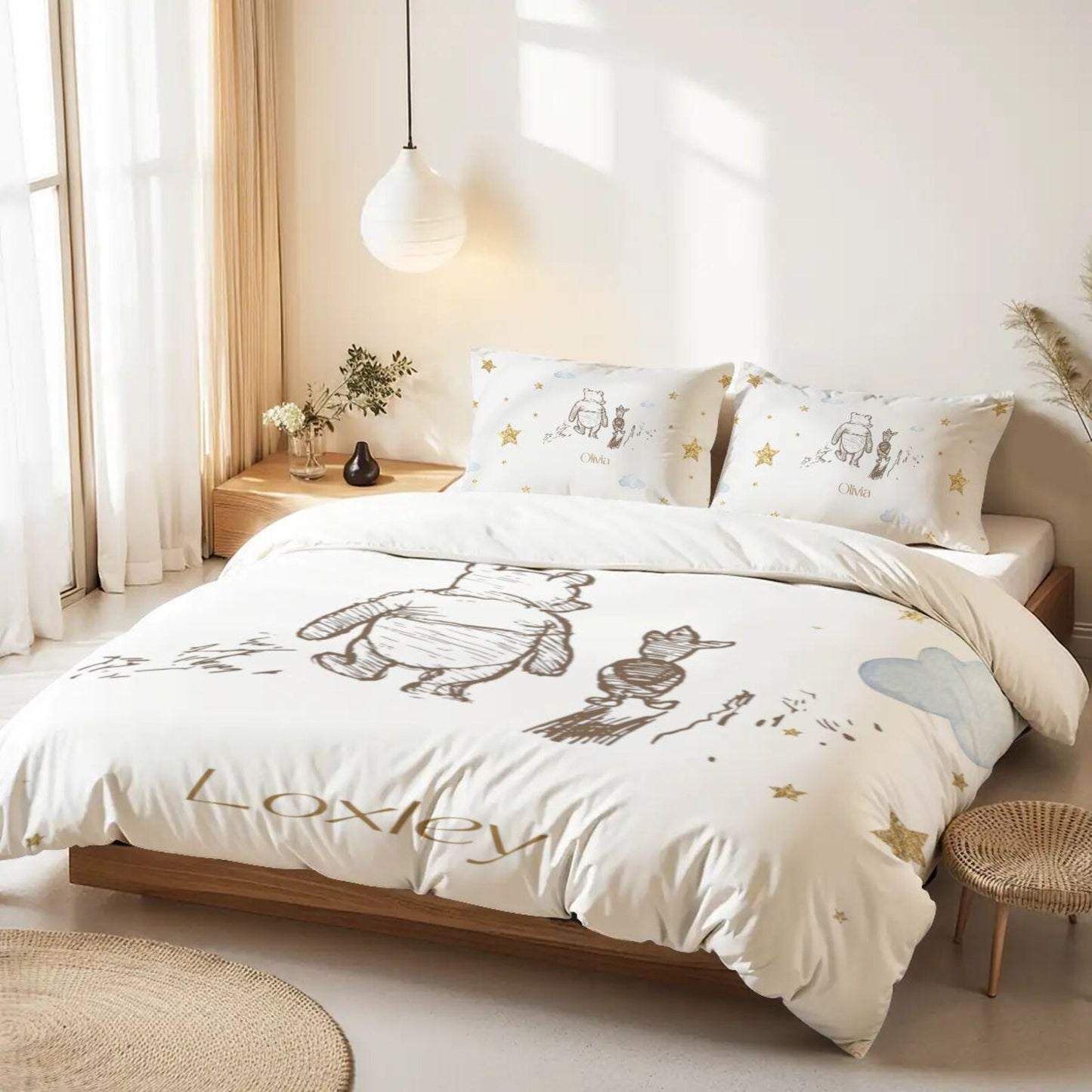 Winnie the Pooh Personalized Duvet Cover Set - Custom Bedding