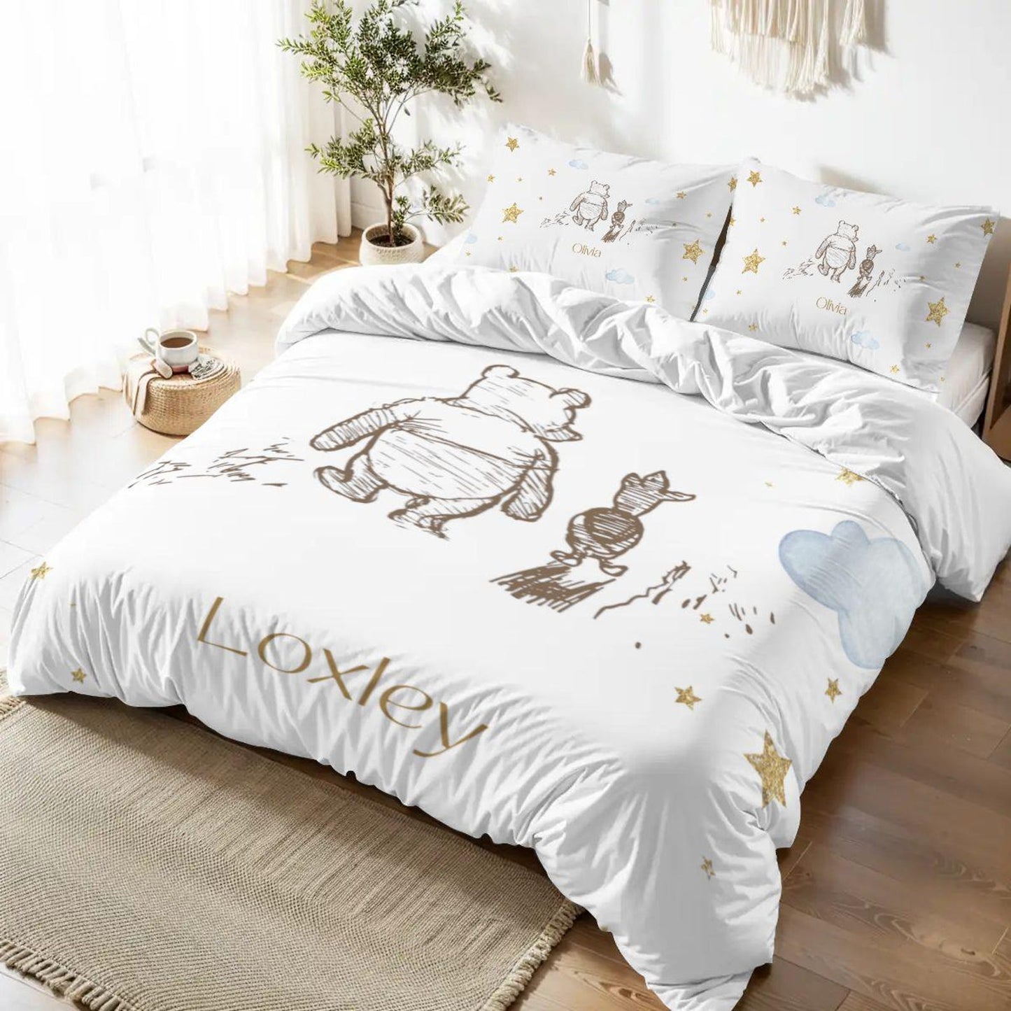 Winnie the Pooh Personalized Duvet Cover Set - Custom Bedding