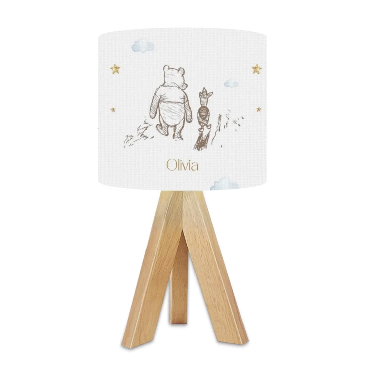 Winnie the Pooh & Piglet Personalized Name Table Lamp