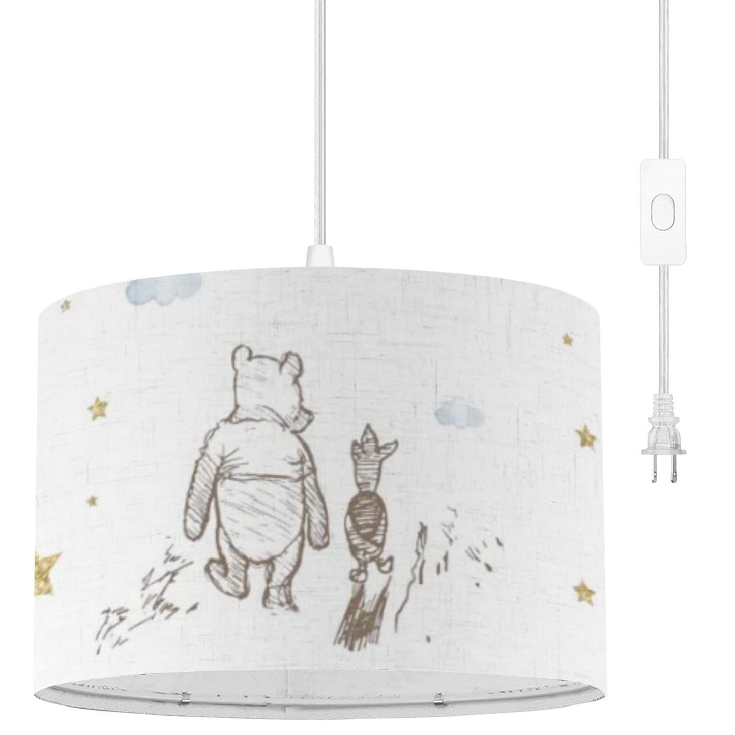 Winnie the Pooh & Piglet Personalized Name Table Lamp