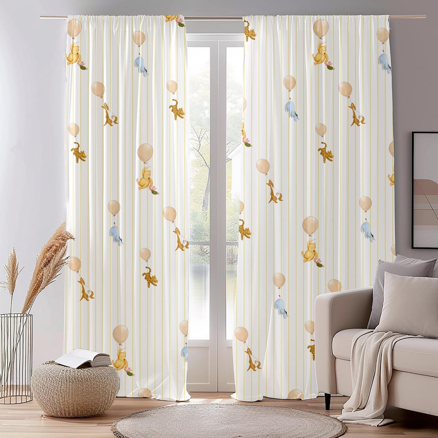 Winnie the Pooh Curtains baby room Curtains Window Drapes