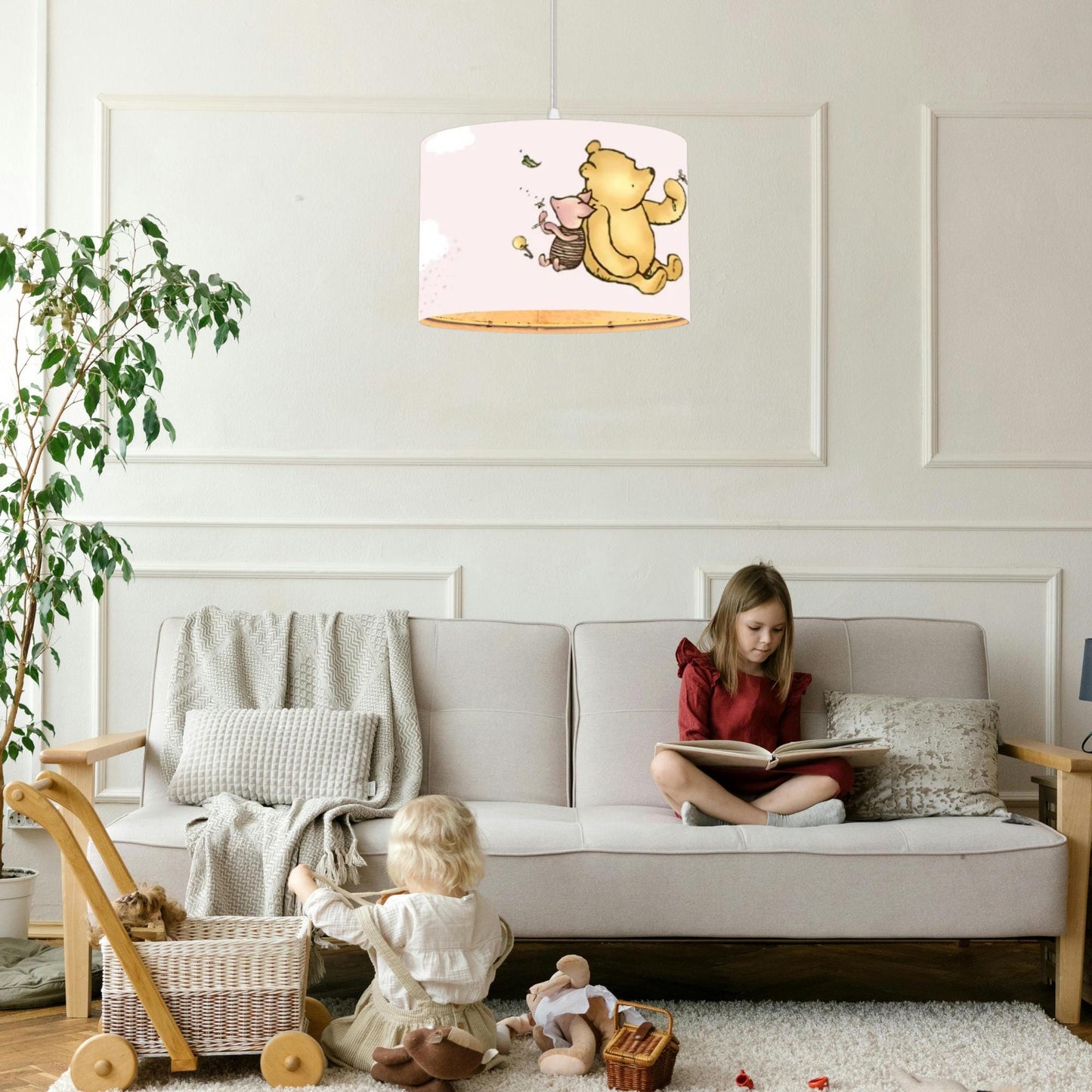 Winnie the Pooh and Piglet Shower Curtain – Cute Kids Bathroom Decor
