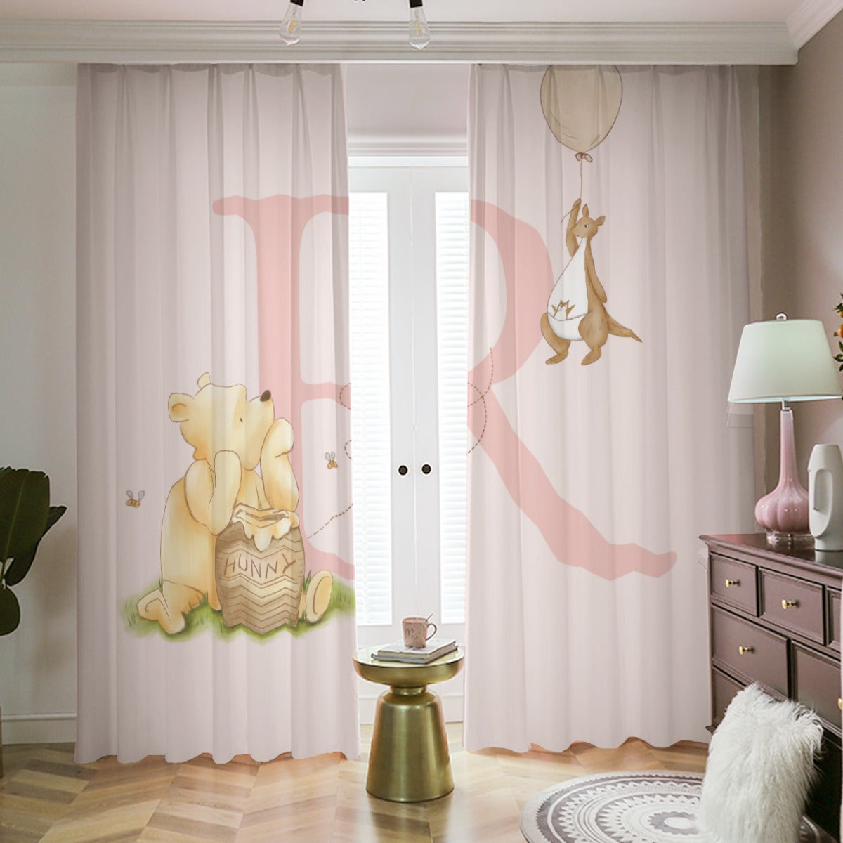 Classic Personalized Winnie the Pooh Blackout Kids room Curtains