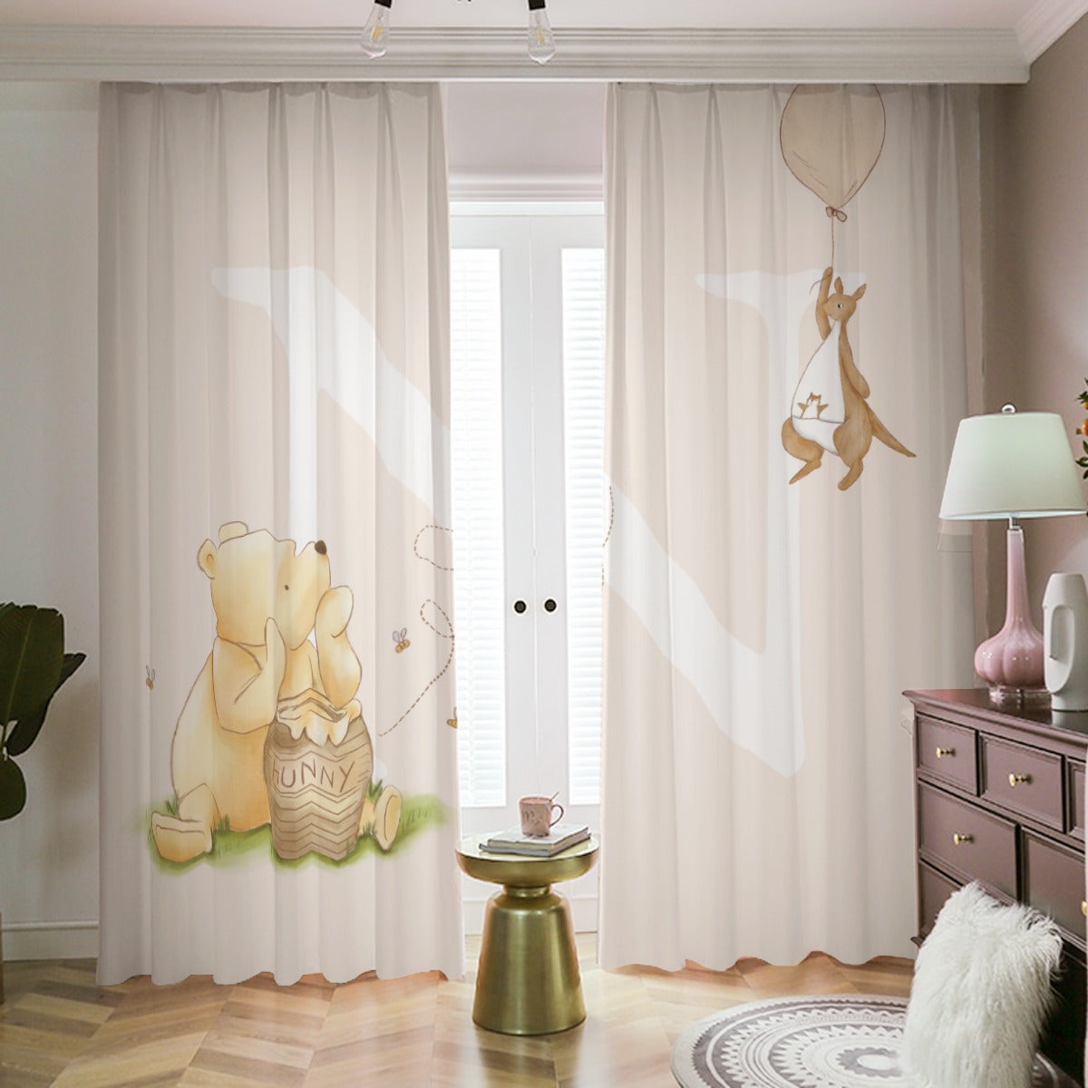 Classic Personalized Winnie the Pooh Blackout Kids room Curtains