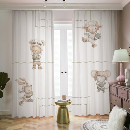 Bear American Football Blackout Curtains