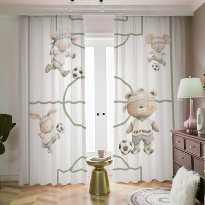 Bear Soccer Blackout Curtains