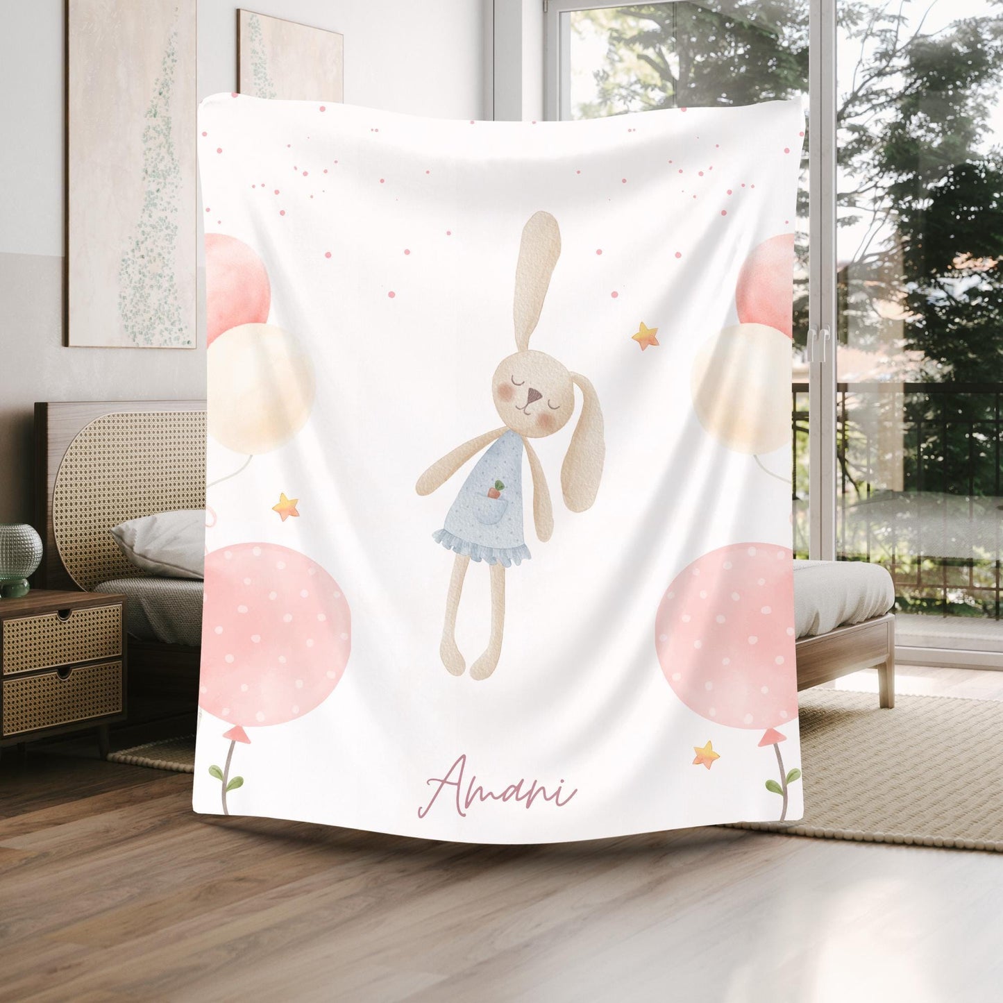 Personalized Bunny Blanket
