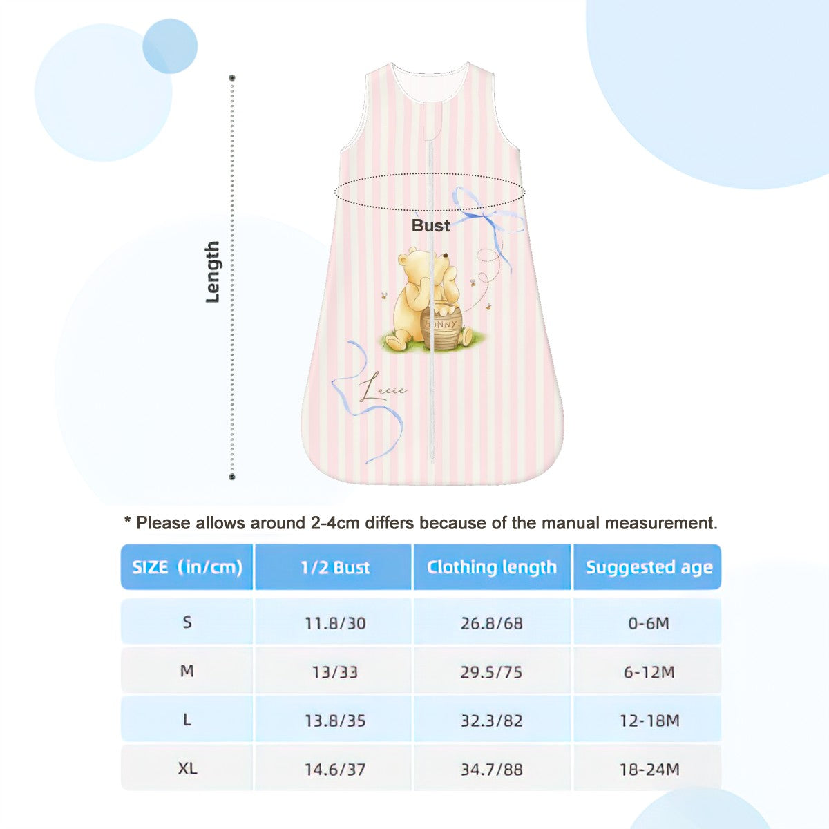 Winnie the Pooh & Ribbon Wearable Blanket