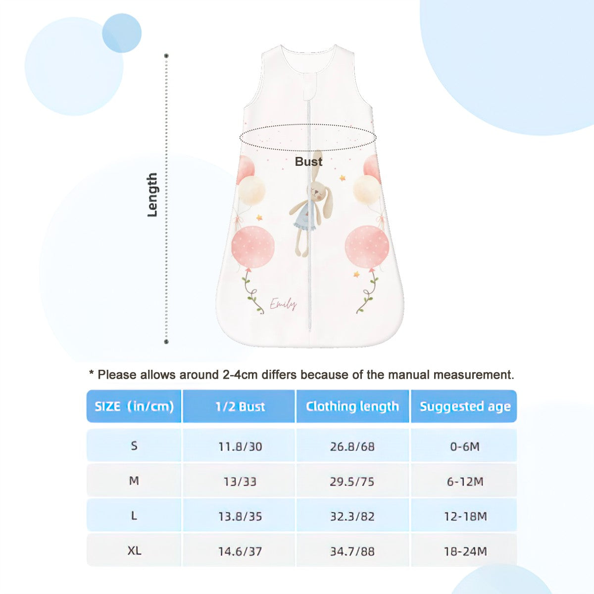 Personalized Bunny Wearable Blanket