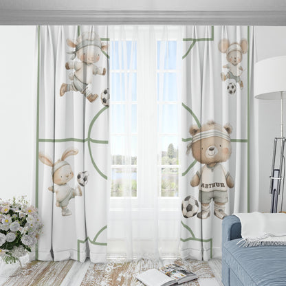 Bear Soccer Blackout Curtains