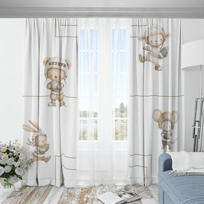 Bear American Football Blackout Curtains