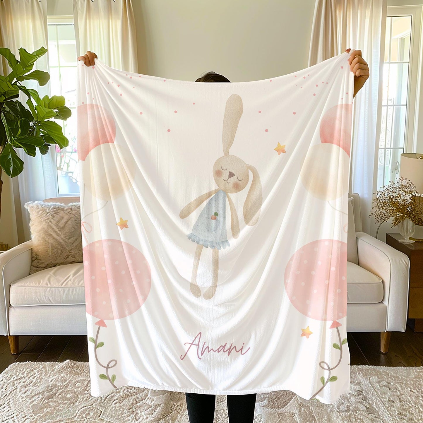 Personalized Bunny Blanket
